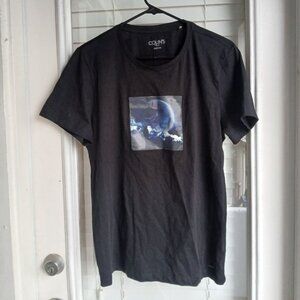 Colin's Black T-Shirt with Holographic Print – Size M – Great Condition